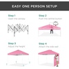 image:imageBest Choice Products 10x10ft Pop Up Canopy Tent Outdoor Shade 1 Person 1 Minute Set Up Carry Case 4 Weight Bags  BluePinkWhite