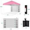 image:imageBest Choice Products 10x10ft Pop Up Canopy Tent Outdoor Shade 1 Person 1 Minute Set Up Carry Case 4 Weight Bags  BluePinkWhite