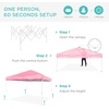 image:imageBest Choice Products 10x10ft Pop Up Canopy Tent Outdoor Shade 1 Person 1 Minute Set Up Carry Case 4 Weight Bags  BluePinkWhite