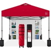 image:imageBest Choice Products 10x10ft Pop Up Canopy Tent Outdoor Shade 1 Person 1 Minute Set Up Carry Case 4 Weight Bags  BlueRed