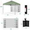 image:imageBest Choice Products 10x10ft Pop Up Canopy Tent Outdoor Shade 1 Person 1 Minute Set Up Carry Case 4 Weight Bags  BlueSage Green