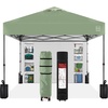 image:imageBest Choice Products 10x10ft Pop Up Canopy Tent Outdoor Shade 1 Person 1 Minute Set Up Carry Case 4 Weight Bags  BlueSage Green