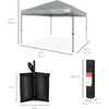 image:imageBest Choice Products 10x10ft Pop Up Canopy Tent Outdoor Shade 1 Person 1 Minute Set Up Carry Case 4 Weight Bags  BlueSilver