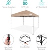 image:imageBest Choice Products 10x10ft Pop Up Canopy Tent Outdoor Shade 1 Person 1 Minute Set Up Carry Case 4 Weight Bags  BlueTan