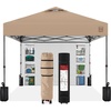 image:imageBest Choice Products 10x10ft Pop Up Canopy Tent Outdoor Shade 1 Person 1 Minute Set Up Carry Case 4 Weight Bags  BlueTan