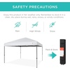 image:imageBest Choice Products 10x10ft Pop Up Canopy Tent Outdoor Shade 1 Person 1 Minute Set Up Carry Case 4 Weight Bags  BlueWhite