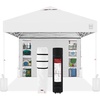 image:imageBest Choice Products 10x10ft Pop Up Canopy Tent Outdoor Shade 1 Person 1 Minute Set Up Carry Case 4 Weight Bags  BlueWhiteWhite
