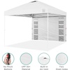 image:imageBest Choice Products 10x10ft Pop Up Canopy Tent Outdoor Shade 1 Person 1 Minute Set Up Carry Case 4 Weight Bags  BlueWhiteWhite