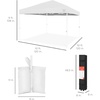image:imageBest Choice Products 10x10ft Pop Up Canopy Tent Outdoor Shade 1 Person 1 Minute Set Up Carry Case 4 Weight Bags  BlueWhiteWhite