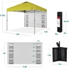 image:imageBest Choice Products 10x10ft Pop Up Canopy Tent Outdoor Shade 1 Person 1 Minute Set Up Carry Case 4 Weight Bags  BlueYellow