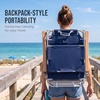 image:imageBest Choice Products Beach Chair with Adjustable Canopy Folding Zero Gravity Reclining Camp Lounge Chair with Backpack Straps amp Side Pocket Aluminum Frame Supports 350 lbs  Deep Sea StripeDeep Sea