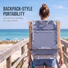 image:imageBest Choice Products Beach Chair with Adjustable Canopy Folding Zero Gravity Reclining Camp Lounge Chair with Backpack Straps amp Side Pocket Aluminum Frame Supports 350 lbs  Deep Sea StripeDeep Sea Stripe