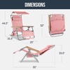image:imageBest Choice Products Beach Chair with Adjustable Canopy Folding Zero Gravity Reclining Camp Lounge Chair with Backpack Straps amp Side Pocket Aluminum Frame Supports 350 lbs  Deep Sea StripeFlamingo