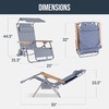 image:imageBest Choice Products Beach Chair with Adjustable Canopy Folding Zero Gravity Reclining Camp Lounge Chair with Backpack Straps amp Side Pocket Aluminum Frame Supports 350 lbs  Deep Sea StripeDeep Sea Stripe