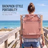 image:imageBest Choice Products Beach Chair with Adjustable Canopy Folding Zero Gravity Reclining Camp Lounge Chair with Backpack Straps amp Side Pocket Aluminum Frame Supports 350 lbs  Deep Sea StripeFlamingo