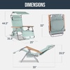 image:imageBest Choice Products Beach Chair with Adjustable Canopy Folding Zero Gravity Reclining Camp Lounge Chair with Backpack Straps amp Side Pocket Aluminum Frame Supports 350 lbs  Deep Sea StripeSeafoam