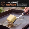 image:imageBest Choice Products BristleFree Grill Brush and Scraper Safe BBQ Grill Cleaner for Grills amp Griddles Stainless Steel Scraper Includes Replacement Sponge No Wire Bristles