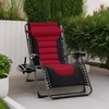 image:imageBest Choice Products Oversized Padded Zero Gravity Chair wCanopy Headrest Cup Holder Side Tray Folding Outdoor Patio Recliner Lounger  BeigeBlackBurgundy