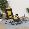 image:imageBest Choice Products Oversized Padded Zero Gravity Chair wCanopy Headrest Cup Holder Side Tray Folding Outdoor Patio Recliner Lounger  BeigeBlackYellow