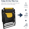 image:imageBest Choice Products Oversized Padded Zero Gravity Chair wCanopy Headrest Cup Holder Side Tray Folding Outdoor Patio Recliner Lounger  BeigeBlackYellow