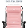 image:imageBest Choice Products Oversized Padded Zero Gravity Chair wCanopy Headrest Cup Holder Side Tray Folding Outdoor Patio Recliner Lounger  BeigeBubblegum Pink
