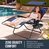 image:imageBest Choice Products Oversized Padded Zero Gravity Chair wCanopy Headrest Cup Holder Side Tray Folding Outdoor Patio Recliner Lounger  BeigeCobalt Blue