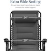 image:imageBest Choice Products Oversized Padded Zero Gravity Chair wCanopy Headrest Cup Holder Side Tray Folding Outdoor Patio Recliner Lounger  BeigeGrey