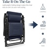 image:imageBest Choice Products Oversized Padded Zero Gravity Chair wCanopy Headrest Cup Holder Side Tray Folding Outdoor Patio Recliner Lounger  BeigeNavy Blue