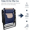 image:imageBest Choice Products Oversized Padded Zero Gravity Chair wCanopy Headrest Cup Holder Side Tray Folding Outdoor Patio Recliner Lounger  BeigeNavyOyster