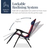 image:imageBest Choice Products Oversized Padded Zero Gravity Chair wCanopy Headrest Cup Holder Side Tray Folding Outdoor Patio Recliner Lounger  BeigeNavyRed