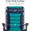 image:imageBest Choice Products Oversized Padded Zero Gravity Chair wCanopy Headrest Cup Holder Side Tray Folding Outdoor Patio Recliner Lounger  BeigeNavyTeal