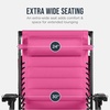 image:imageBest Choice Products Oversized Padded Zero Gravity Chair wCanopy Headrest Cup Holder Side Tray Folding Outdoor Patio Recliner Lounger  BeigePink