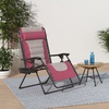 image:imageBest Choice Products Oversized Padded Zero Gravity Chair wCanopy Headrest Cup Holder Side Tray Folding Outdoor Patio Recliner Lounger  BeigePinkTaupe
