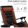 image:imageBest Choice Products Oversized Padded Zero Gravity Chair wCanopy Headrest Cup Holder Side Tray Folding Outdoor Patio Recliner Lounger  BeigeRustBlack