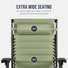 image:imageBest Choice Products Oversized Padded Zero Gravity Chair wCanopy Headrest Cup Holder Side Tray Folding Outdoor Patio Recliner Lounger  BeigeSage Green