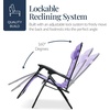 image:imageBest Choice Products Oversized Padded Zero Gravity Chair wCanopy Headrest Cup Holder Side Tray Folding Outdoor Patio Recliner Lounger  BeigeViolet