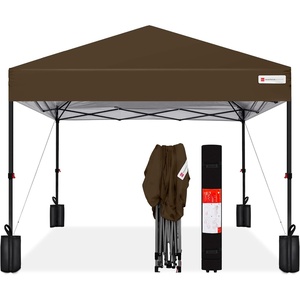 image:imageBest Choice Products 10x10ft Pop Up Canopy Tent Outdoor Shade 1 Person 1 Minute Set Up Carry Case 4 Weight Bags  BlueBrown