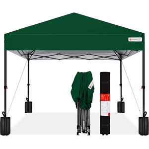 image:imageBest Choice Products 10x10ft Pop Up Canopy Tent Outdoor Shade 1 Person 1 Minute Set Up Carry Case 4 Weight Bags  BlueForest Green