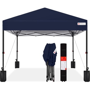 image:imageBest Choice Products 10x10ft Pop Up Canopy Tent Outdoor Shade 1 Person 1 Minute Set Up Carry Case 4 Weight Bags  BlueNavy Blue