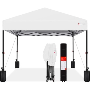 image:imageBest Choice Products 10x10ft Pop Up Canopy Tent Outdoor Shade 1 Person 1 Minute Set Up Carry Case 4 Weight Bags  BlueWhite