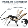 image:imageBest Choice Products Padded Zero Gravity Chair with Side Tray Adjustable Headrest Folding Outdoor Recliner WeatherResistant Oxford Fabric Supports 350 lbs  Peacock BlueSand