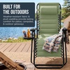 image:imageBest Choice Products Padded Zero Gravity Chair with Side Tray Adjustable Headrest Folding Outdoor Recliner WeatherResistant Oxford Fabric Supports 350 lbs  Peacock BlueSage Green