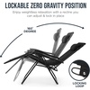 image:imageBest Choice Products Padded Zero Gravity Chair with Side Tray Adjustable Headrest Folding Outdoor Recliner WeatherResistant Oxford Fabric Supports 350 lbs  Peacock BlueBlack