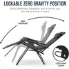 image:imageBest Choice Products Padded Zero Gravity Chair with Side Tray Adjustable Headrest Folding Outdoor Recliner WeatherResistant Oxford Fabric Supports 350 lbs  Peacock BlueGrey