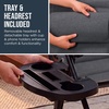 image:imageBest Choice Products Padded Zero Gravity Chair with Side Tray Adjustable Headrest Folding Outdoor Recliner WeatherResistant Oxford Fabric Supports 350 lbs  Peacock BlueGrey