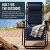 image:imageBest Choice Products Padded Zero Gravity Chair with Side Tray Adjustable Headrest Folding Outdoor Recliner WeatherResistant Oxford Fabric Supports 350 lbs  Peacock BlueNavy Blue