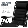 image:imageBest Choice Products Padded Zero Gravity Chair with Side Tray Adjustable Headrest Folding Outdoor Recliner WeatherResistant Oxford Fabric Supports 350 lbs  Peacock BlueBlack