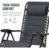 image:imageBest Choice Products Padded Zero Gravity Chair with Side Tray Adjustable Headrest Folding Outdoor Recliner WeatherResistant Oxford Fabric Supports 350 lbs  Peacock BlueGrey