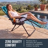 image:imageBest Choice Products Padded Zero Gravity Chair with Side Tray Adjustable Headrest Folding Outdoor Recliner WeatherResistant Oxford Fabric Supports 350 lbs  Peacock BluePeacock Blue