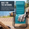 image:imageBest Choice Products Padded Zero Gravity Chair with Side Tray Adjustable Headrest Folding Outdoor Recliner WeatherResistant Oxford Fabric Supports 350 lbs  Peacock BluePeacock Blue